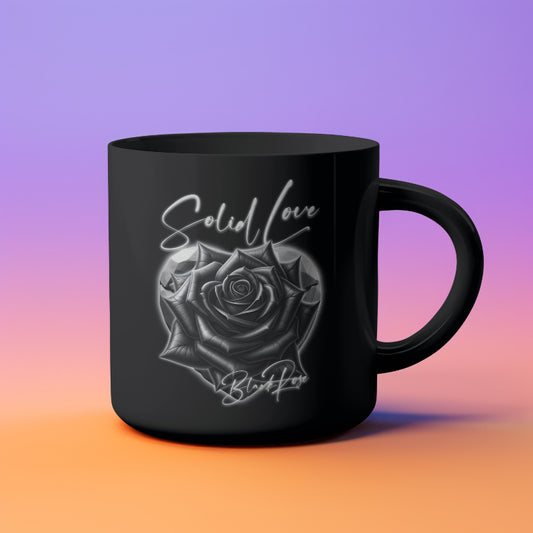 Solid Love Black Rose Mug